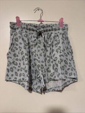NWT white birch Olive Leopard Print Lounge Shorts